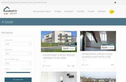 Un site web location37 pour recencer tous les biens à ouer et à vendre en Touraine