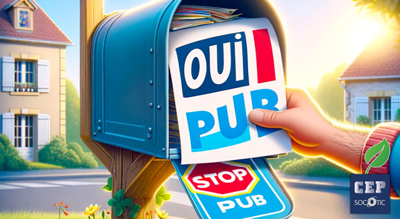 Image illustrant le retour du prospectus en 2025 et l'arrêt du OUI Pub • actu cep-socotic