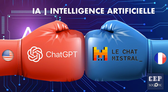image combat IA LE CHAT MISTRAL_ face à ChatGPT actu cep-socotic