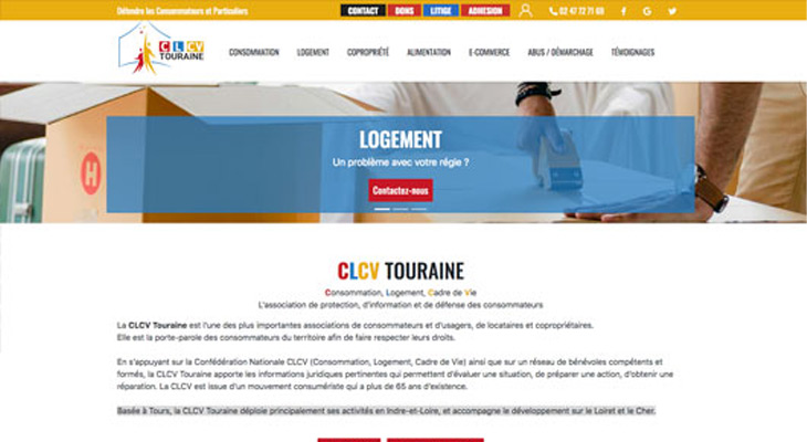 Un noveau site web pour la CLCV Touraine conçu par CEP-SOCOTIC et un plan de communication annuel pour promotionner ses différentes actions