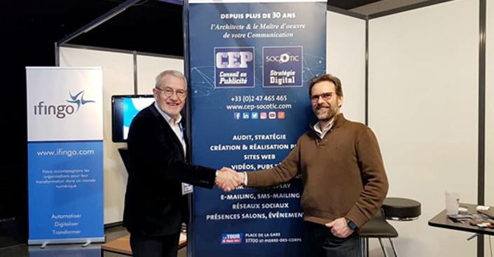 Eric SCICLUNA dirigeant de CEP-SOCOTIC avec Gérad VINCENT Vice-Président de la CCI Touraine