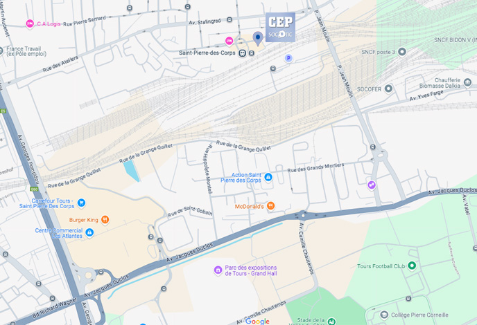 image google maps localisation de l'agence CEP-SOCOTIC, l'architecte et le maitre d oeuvre de vos communications