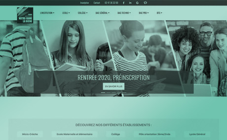 site internet de l'institution notre dame la riche realise par cep-socotic installee a proximite de ballan_mire 37510 creation site internet joomla wordpress WooCommerce prestashop webmaster