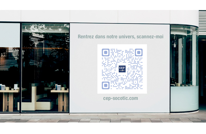 image qr code sur vitrine newsletter cep-socotic avril 2024